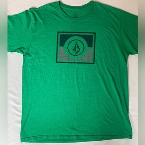 Volcom Boys' Teal Green Logo Short Sleeve Tee
